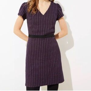 Ann Taylor Loft Multicolor Tweed Sheath Dres Sz 4